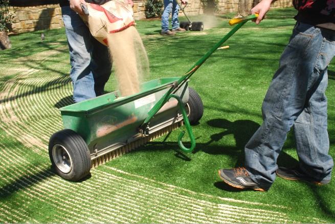 Austin artificial grass installation - base layer